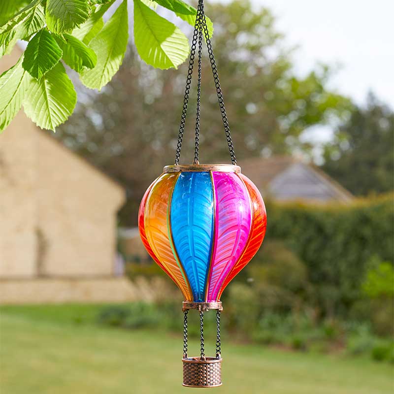 Rainbow Flaming Balloon Solar Garden Decoration