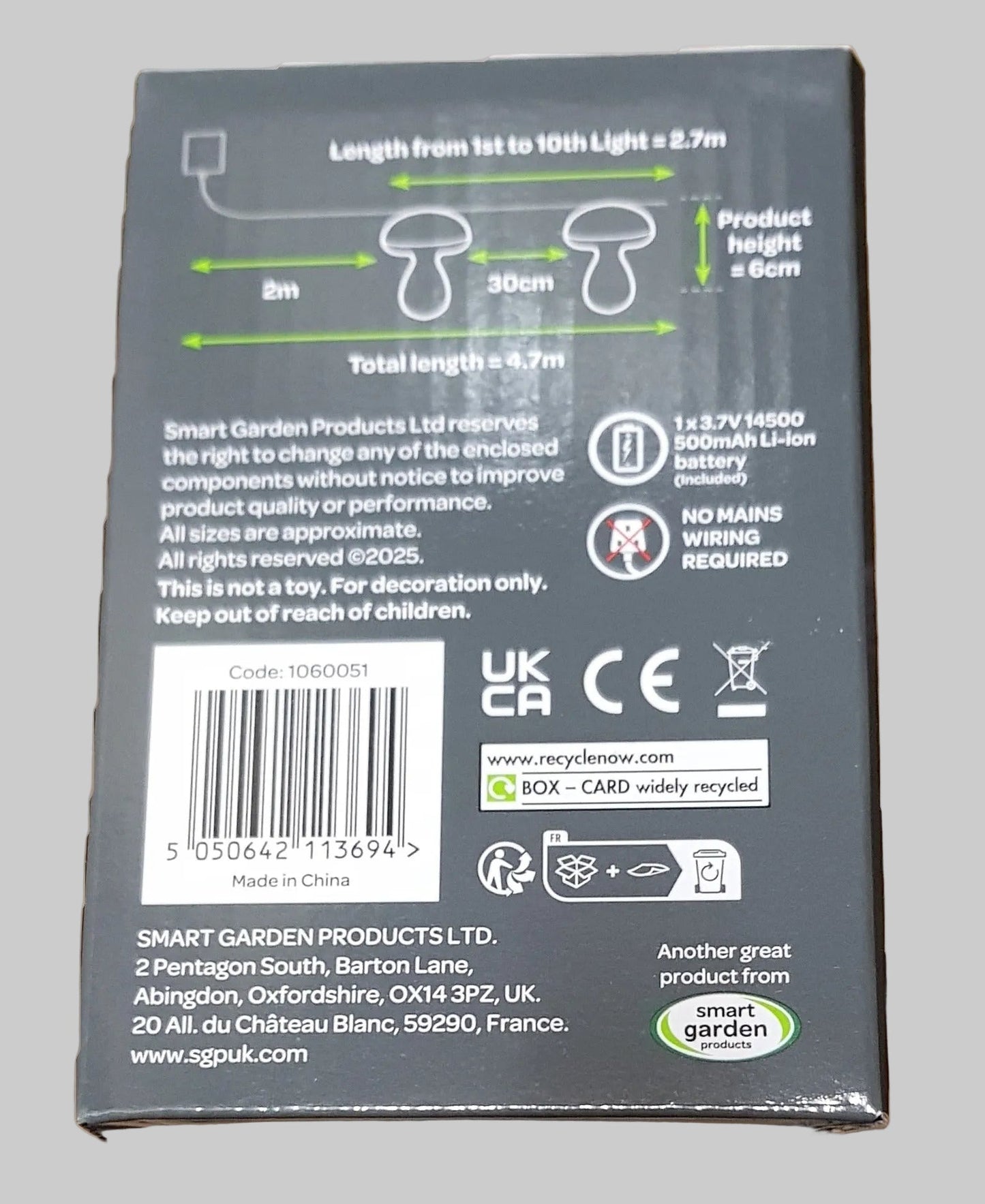 Fairy Toadstool Solar String Lights