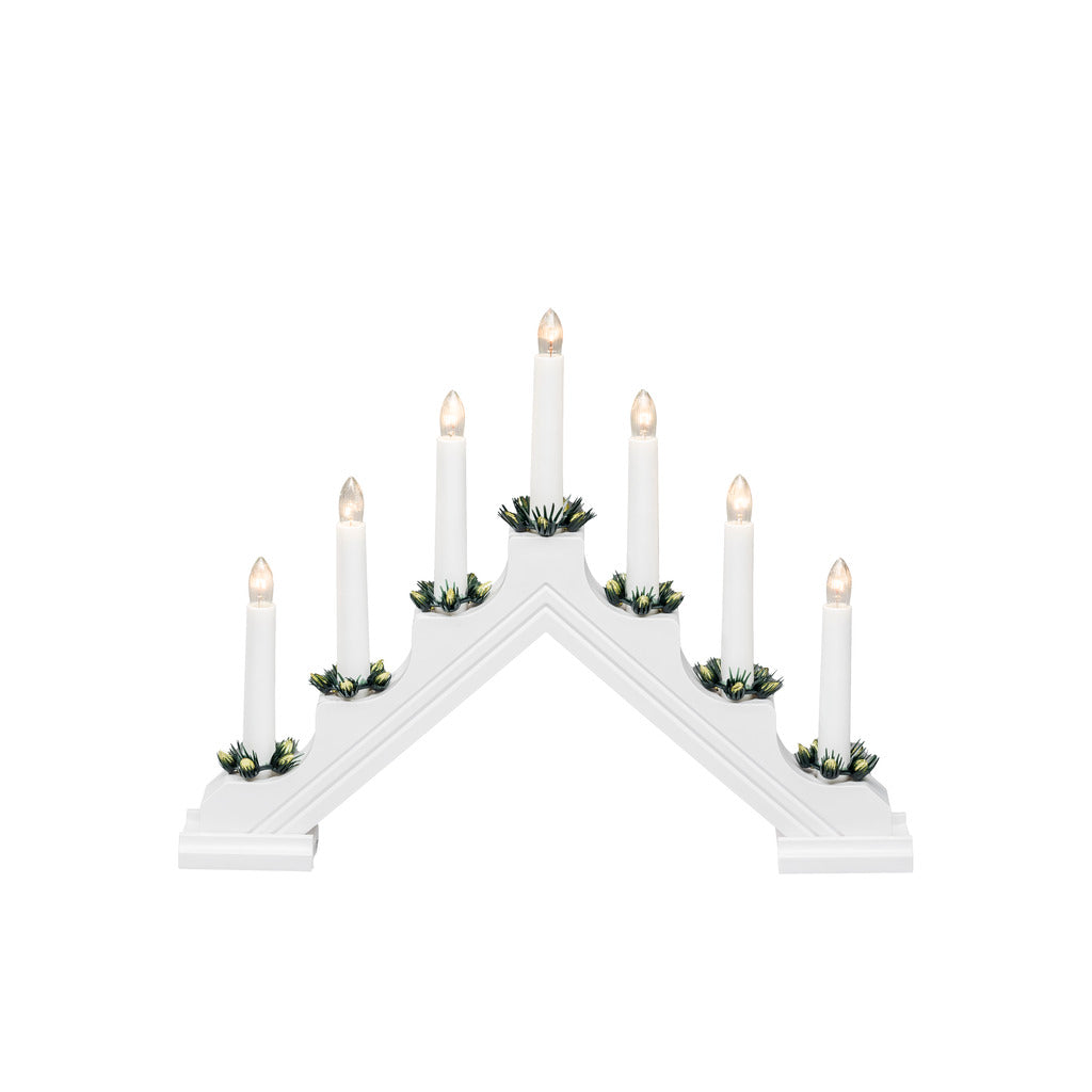 Konstsmide Candle Arch White Plastic Christmas Decoration 7 LEDs