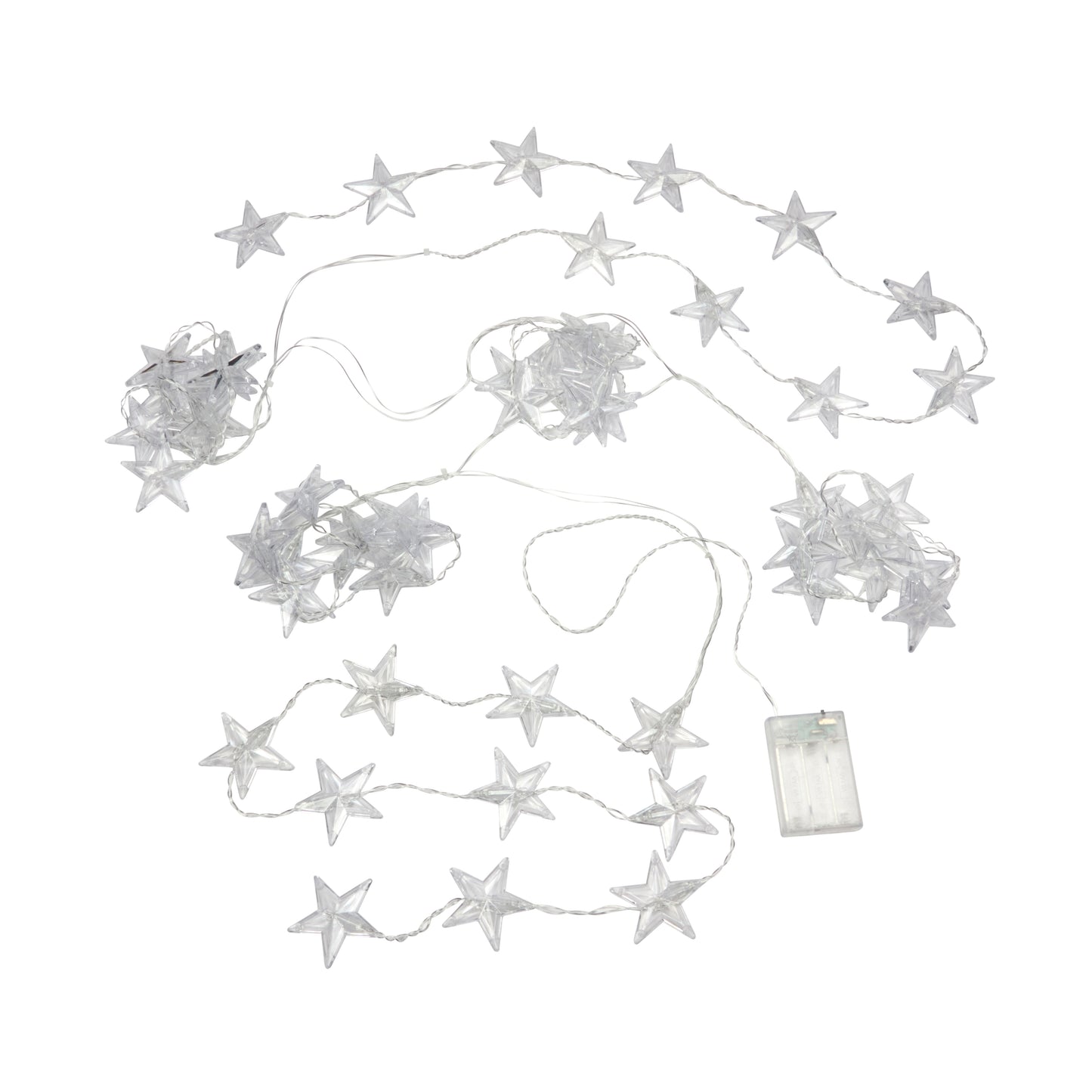 Star Curtain Light - Warm White - Battery Operated - Timer Function