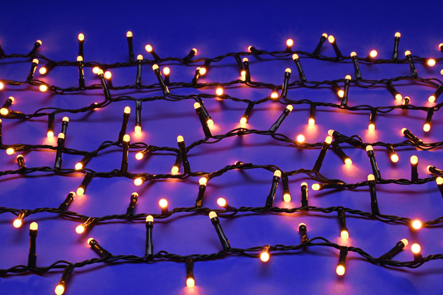500 Halloween Glow Worm Lights Orange - Festive