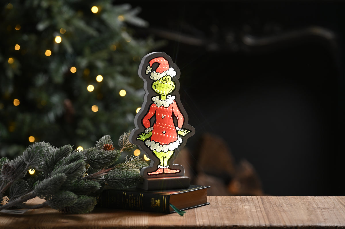 20cm The Grinch Infinity Light Christmas Decoration Licensed Product