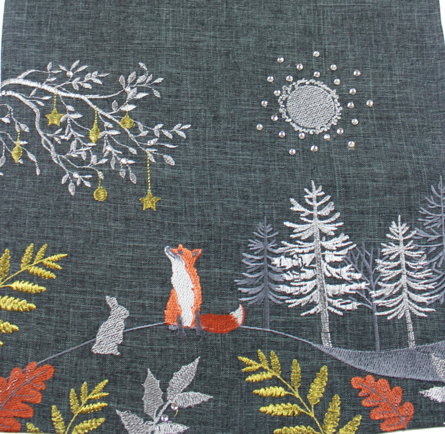 Peggy Wilkins Woodland Sparkle Christmas Table Runner