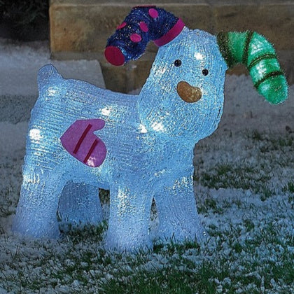 The Snowdog Acrylic LED Decoration Outdoor Indoor Battery Operated