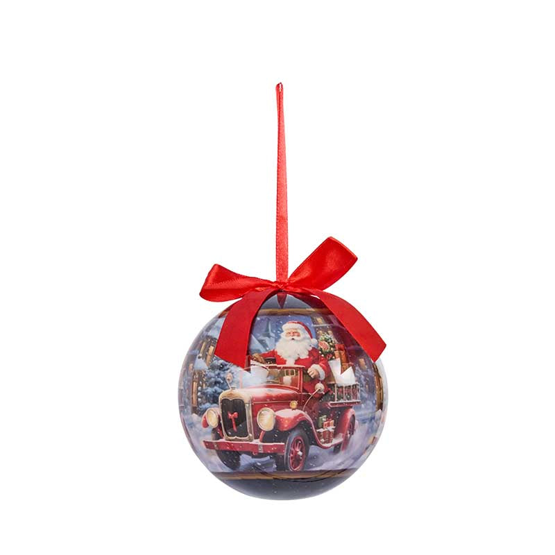 12cm Driving Santa Vintage Bauble