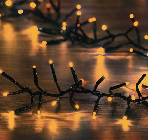 1000 Antique White Cluster Lights Multifunction Timer Christmas Decoration