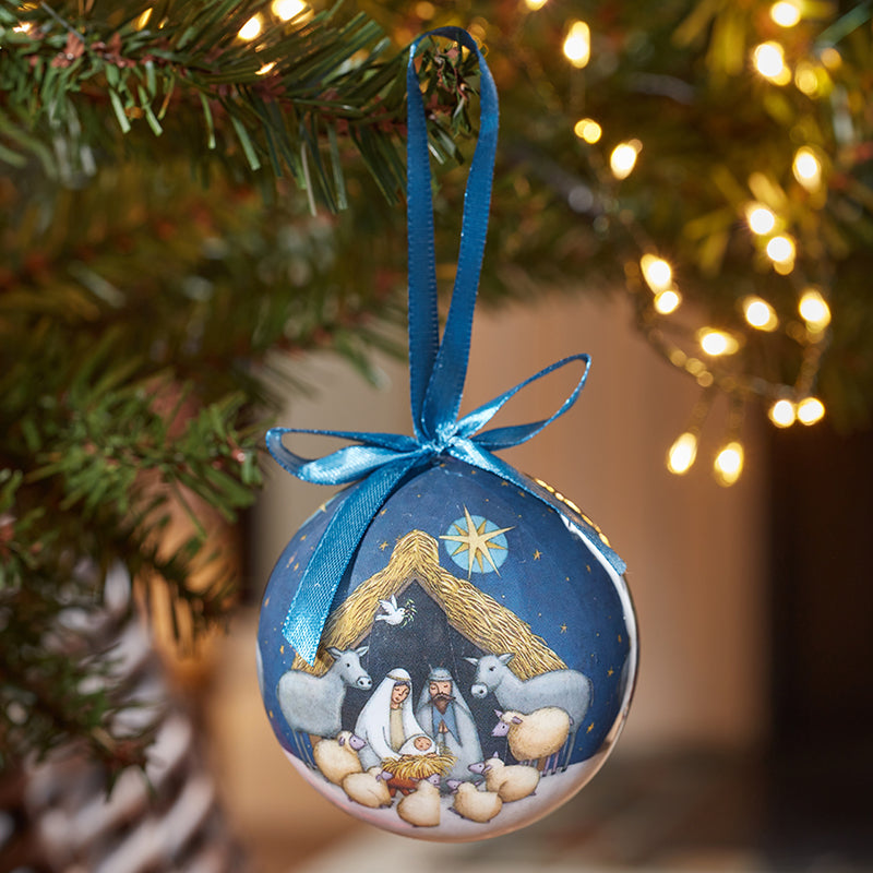 Nativity Vintage Style Bauble - 2 Designs Available