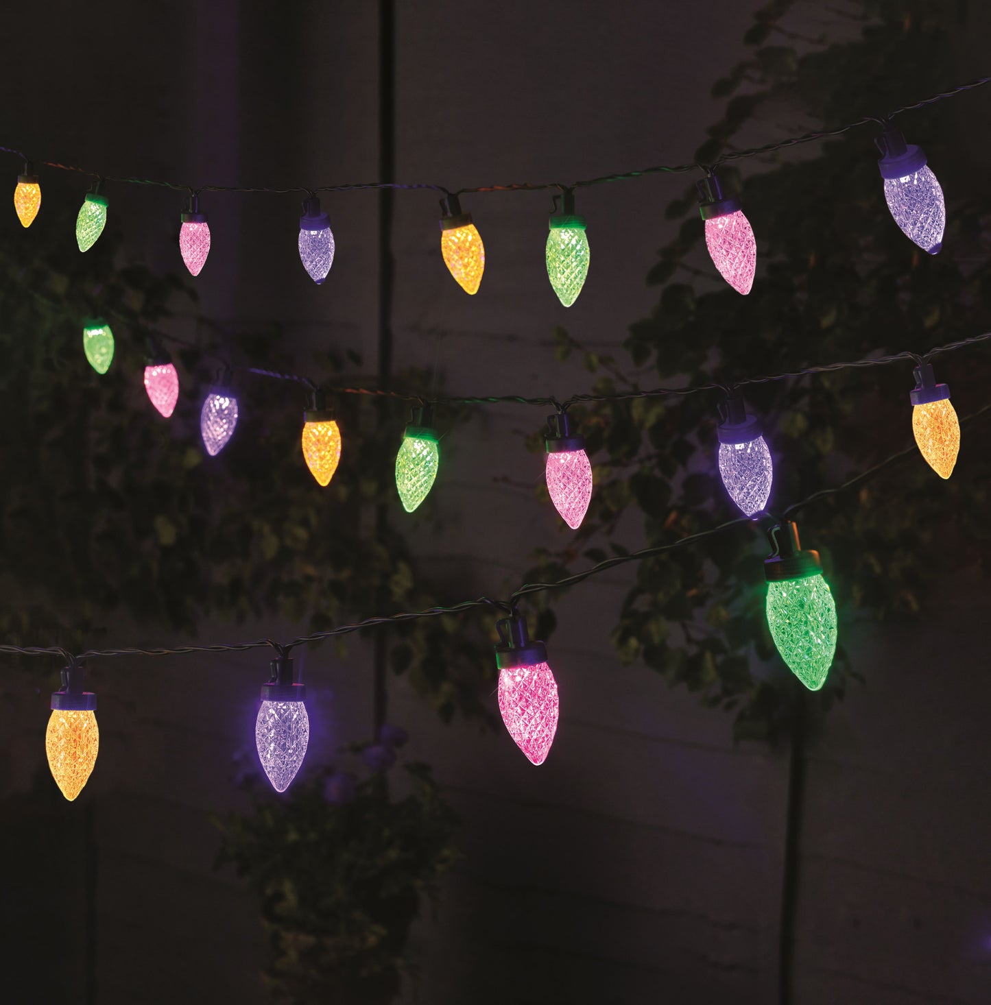 30 Dual Power Dual Colour Pine Cone String Lights - Solar or Mains Operated - Outdoor