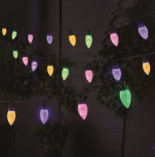 30 Dual Power Dual Colour Pine Cone String Lights - Solar or Mains Operated - Outdoor