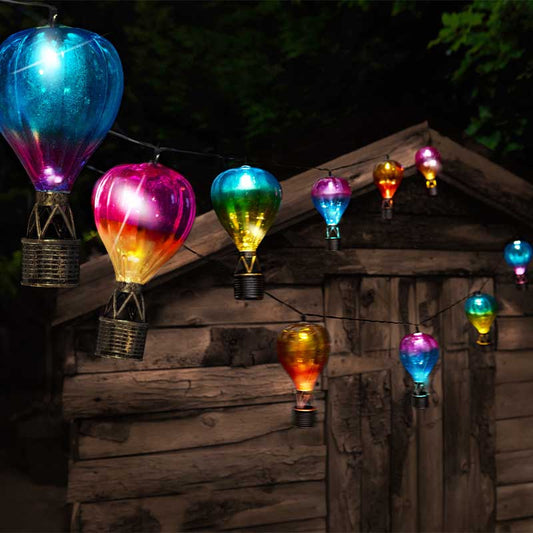 Skyrunners Solar Hot Air Balloon String Lights Garden Decoration