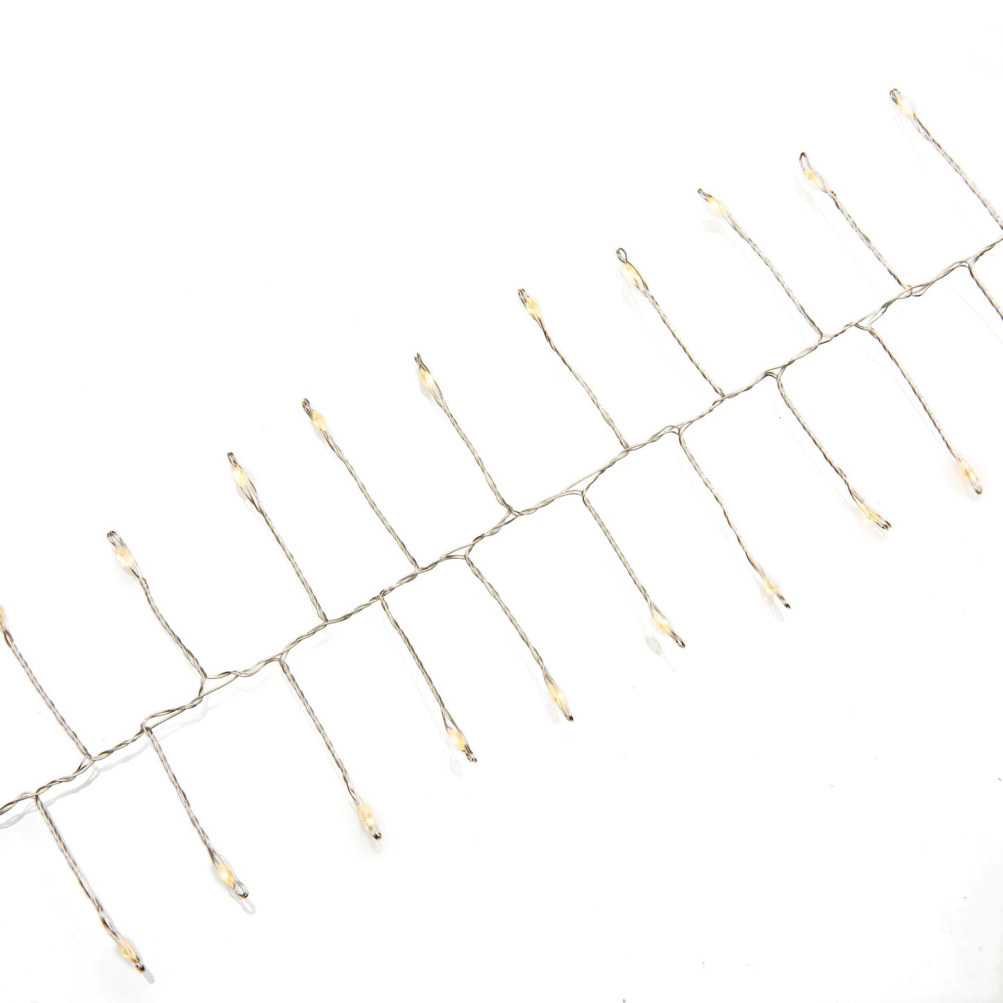 Konstsmide 60 Amber Micro Cluster Lights Silver Wire Battery Operated Timer Christmas Decoration