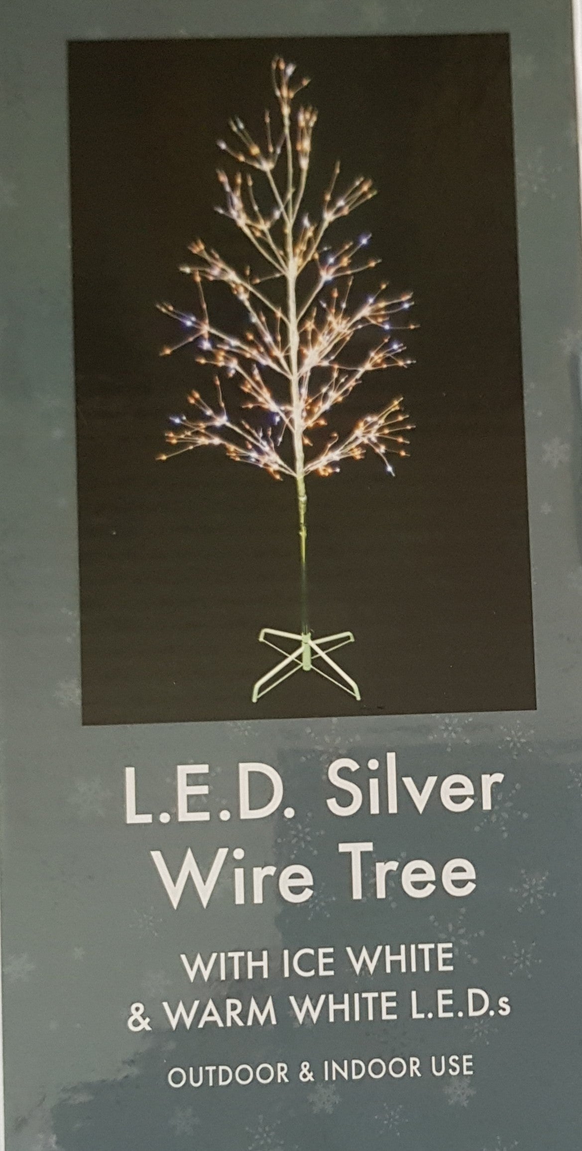 4ft Silver Twig Tree - 390 LEDs - Warm White & Ice White - Christmas