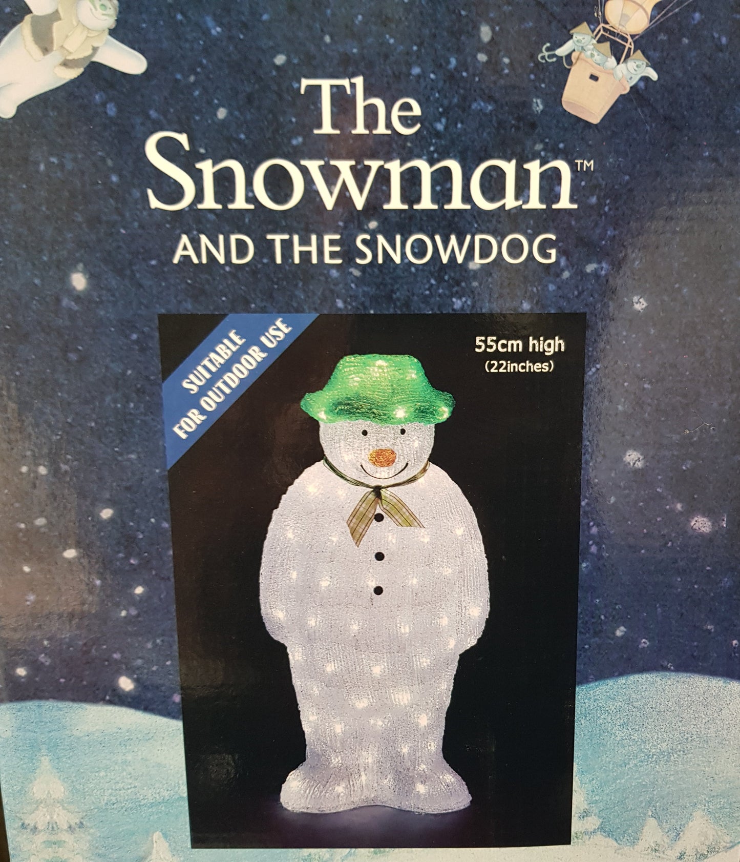 The Snowman Acrylic LED Decoration 55cms Outdoor Indoor