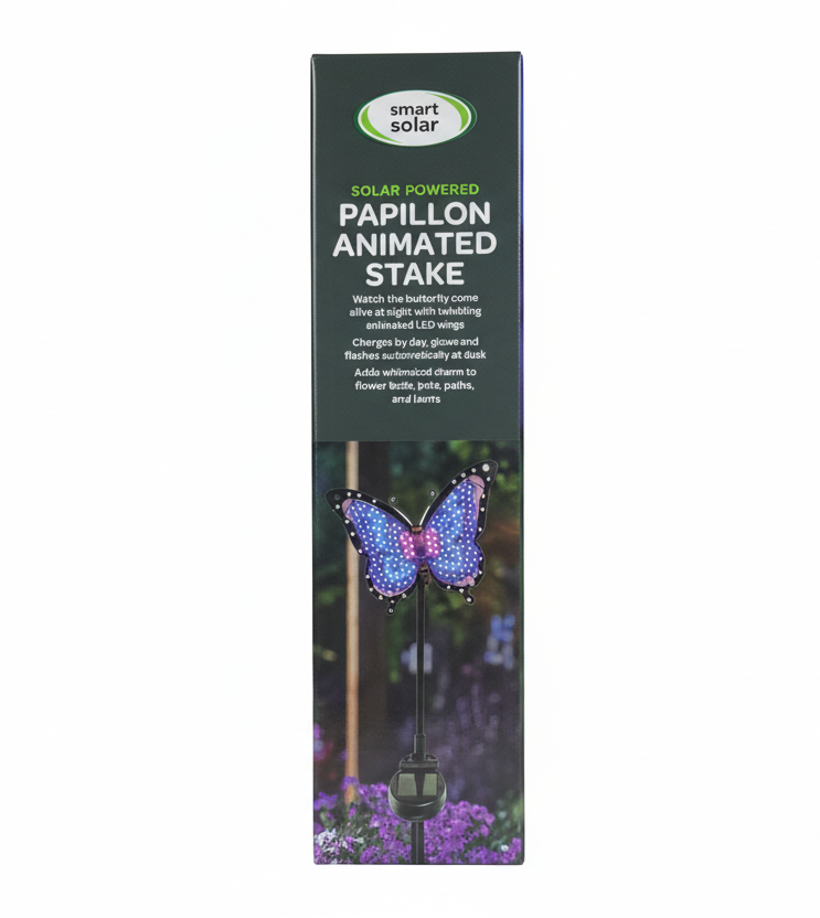 Animated Buttery Solar Stake Light Garden Decoration Papillon
