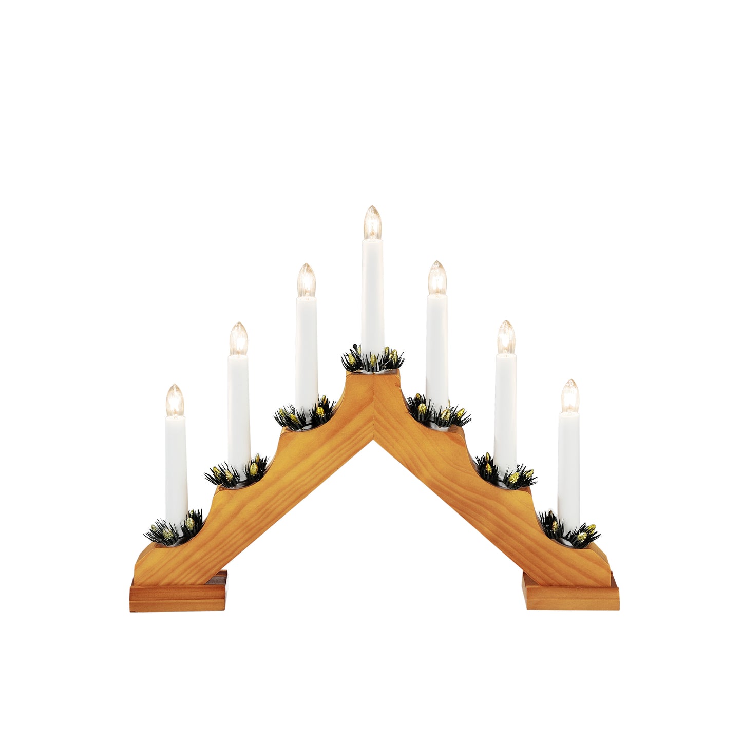 Konstsmide Candle Arch 7 Bulb Traditional Christmas Decoration - Wood