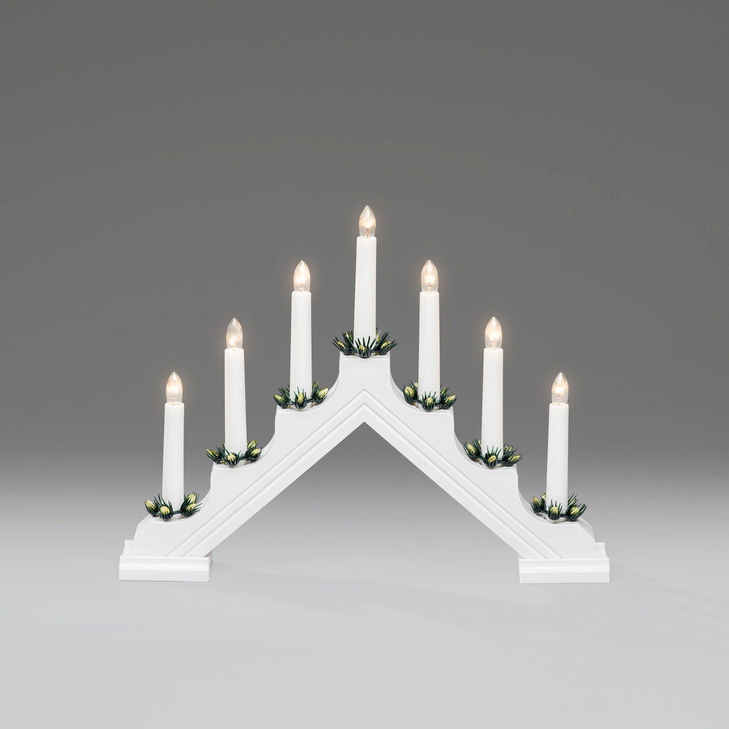 Konstsmide Candle Arch White Plastic Christmas Decoration 7 LEDs
