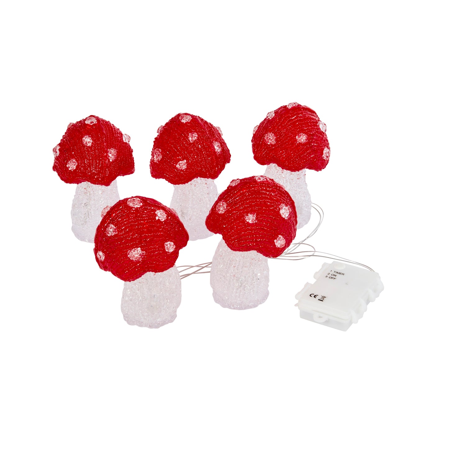 Light Up Mushrooms Indoor Outdoor Decoration Battery Operated Timer