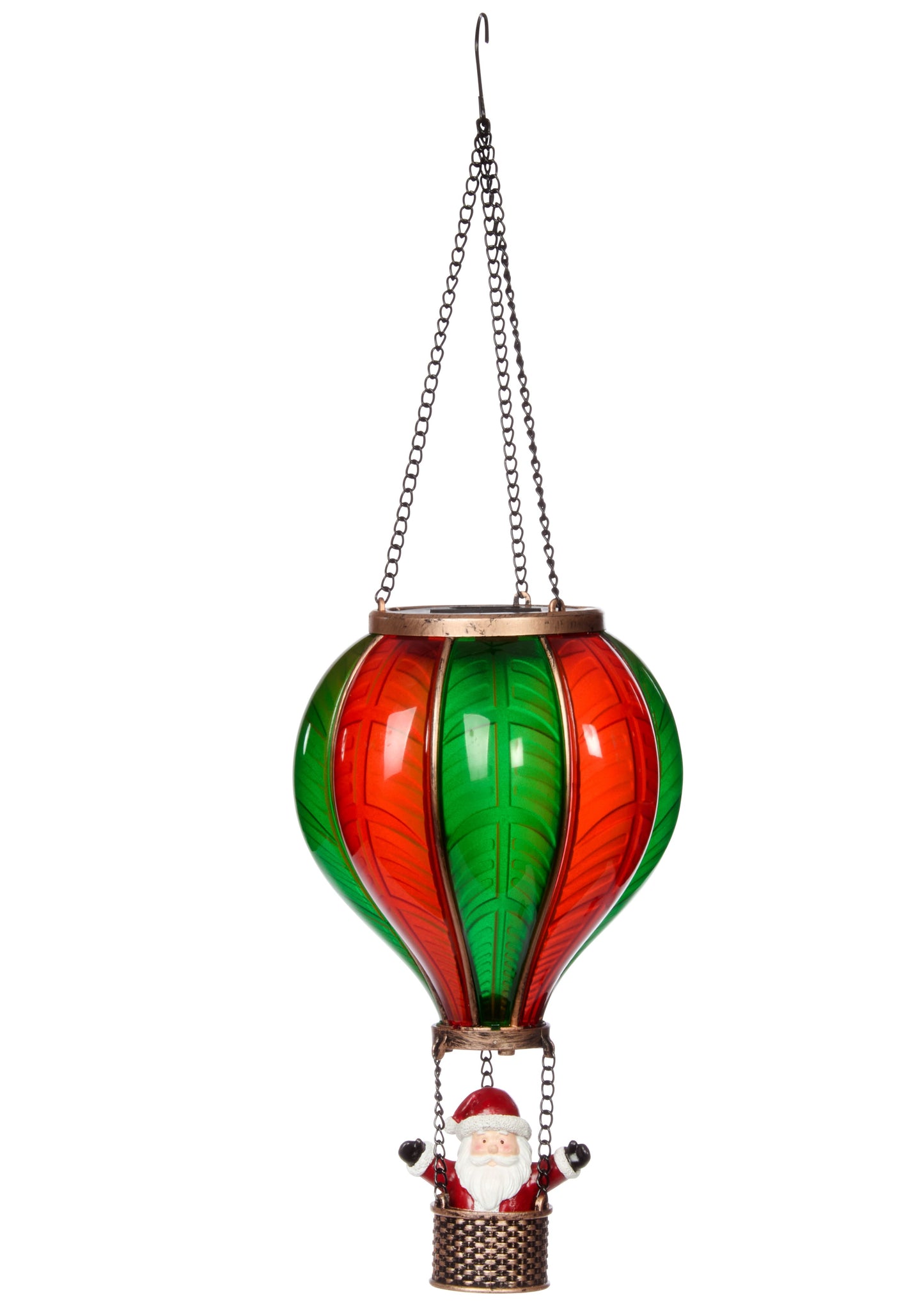 Santa Flaming Balloon Christmas Decoration - Battery Operated - Timer