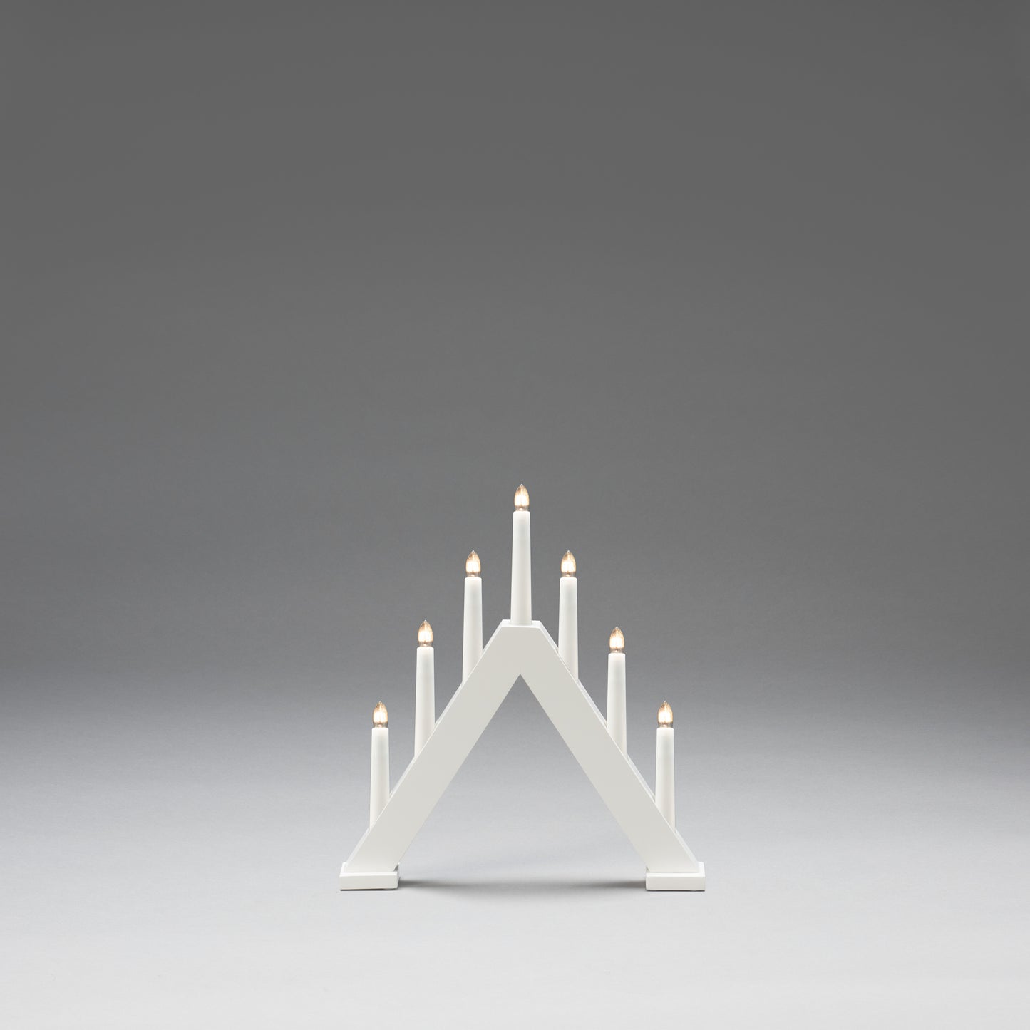 Konstsmide Candle Arch White Wood 7 LED Christmas Decoration