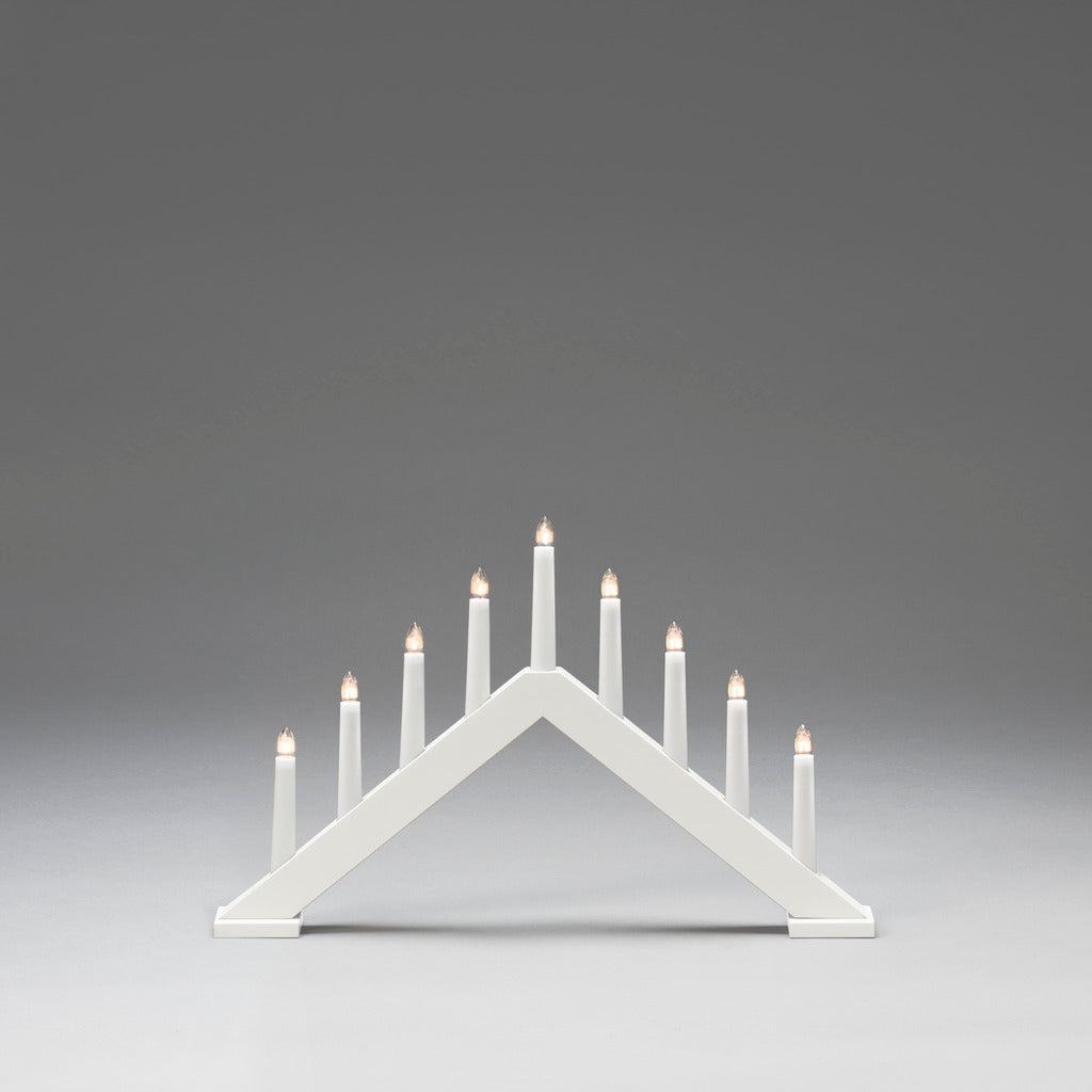 Konstsmide Candle Arch 9 Bulb Matt White Christmas Decoration