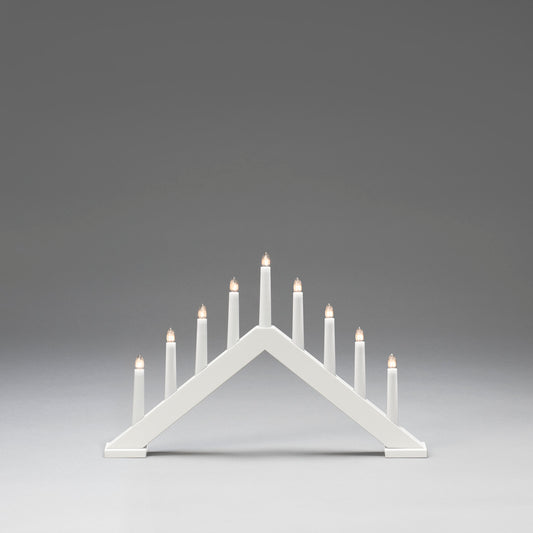 Konstsmide Candle Arch 9 Bulb Matt White Christmas Decoration