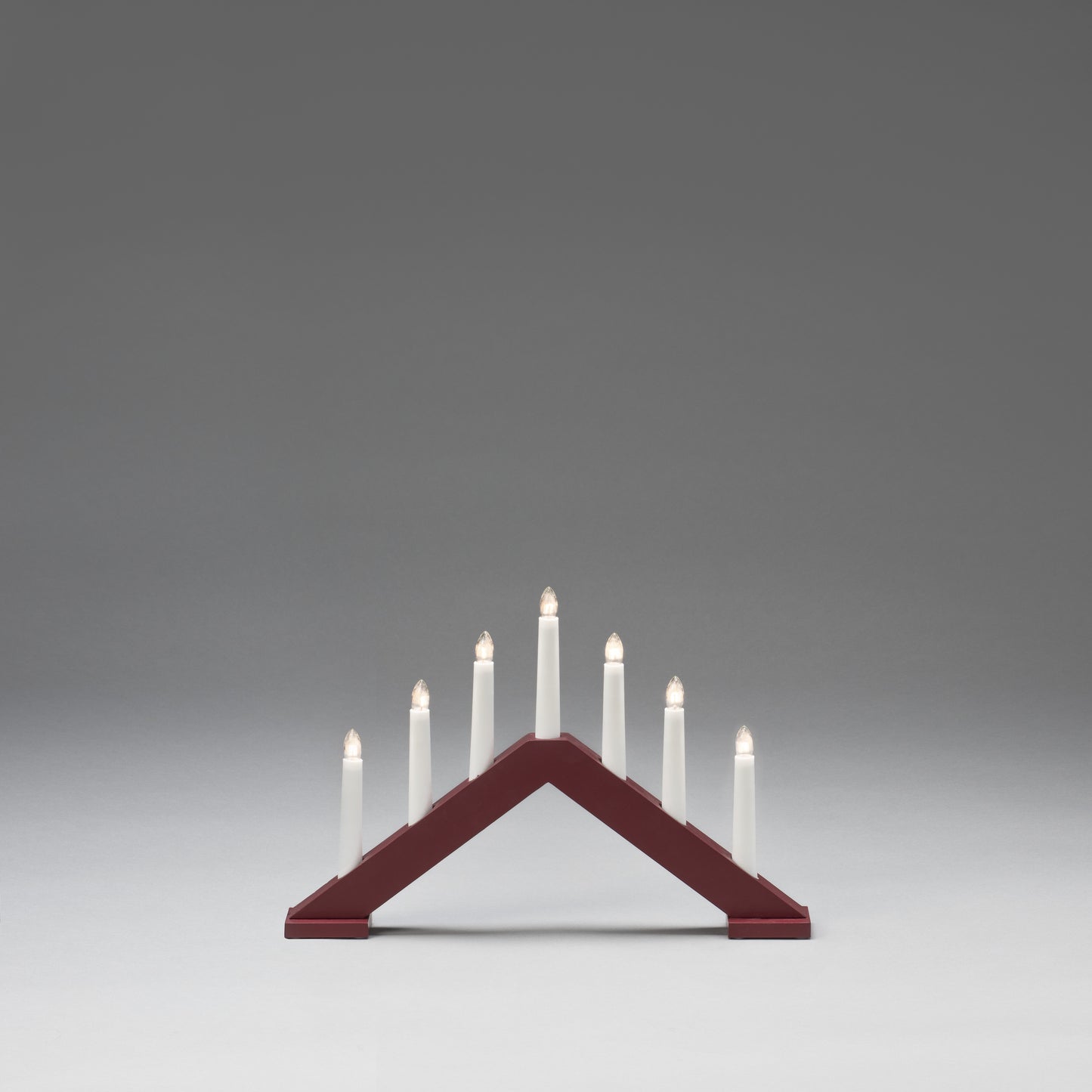 Konstsmide Candle Arch Dark Red Wood 7 Bulbs