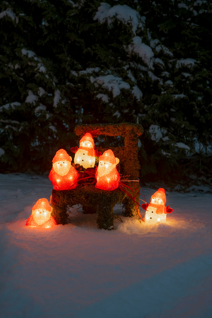 Konstsmide Lit Acrylic Santas and Snowmen Christmas Decoration