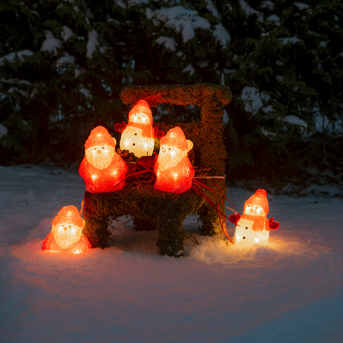 Konstsmide Lit Acrylic Santas and Snowmen Christmas Decoration