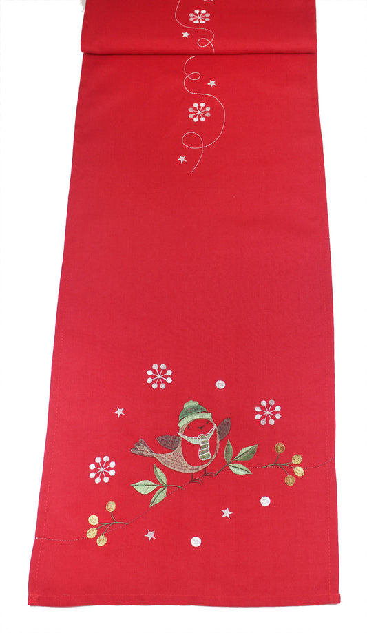 Peggy Wilkins Chirpy Christmas Table Runner