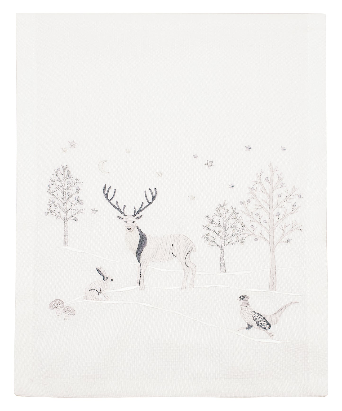 Walton & Co Stag Embroidered Christmas Table Runner