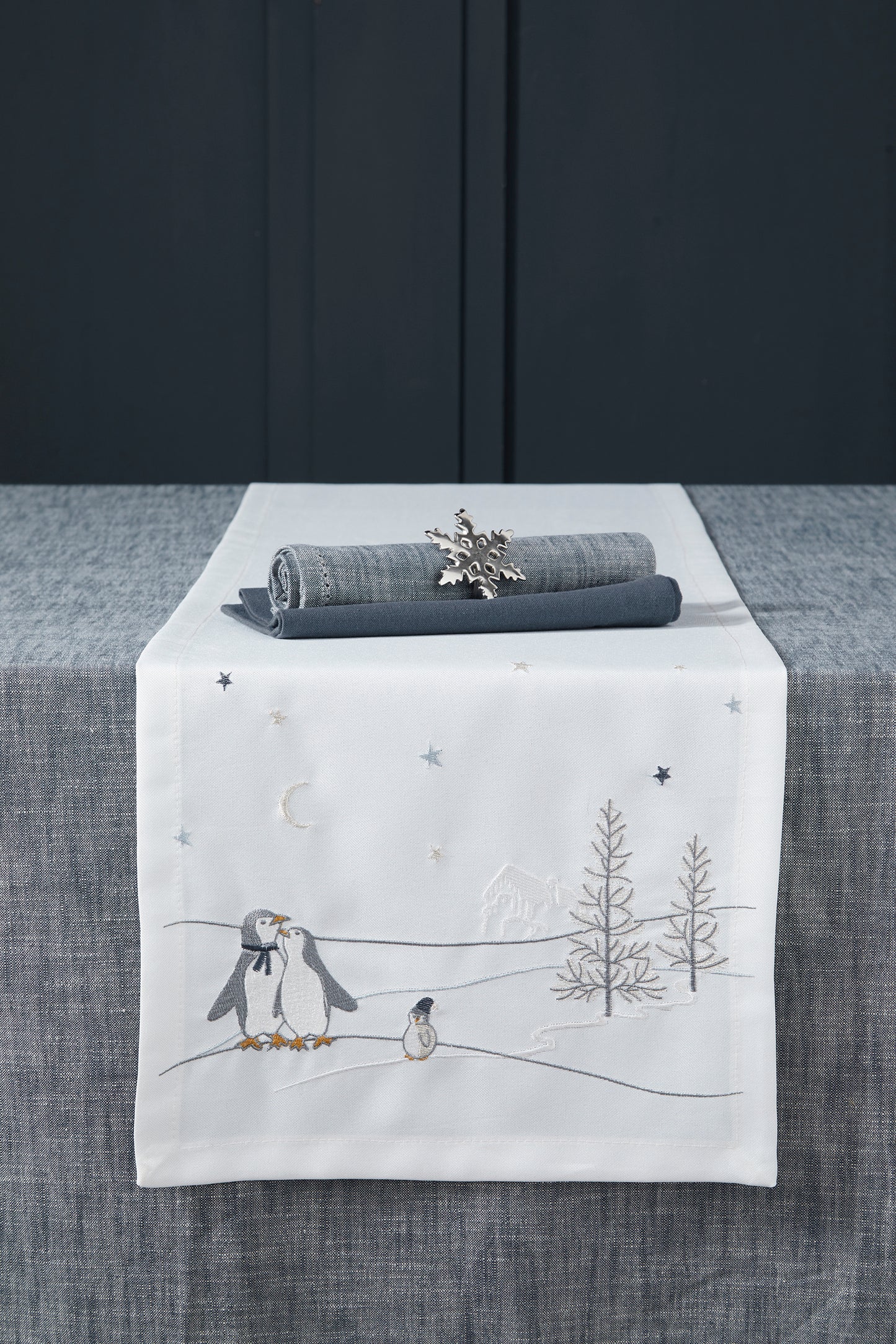 Walton & Co Penguins Christmas Table Runner