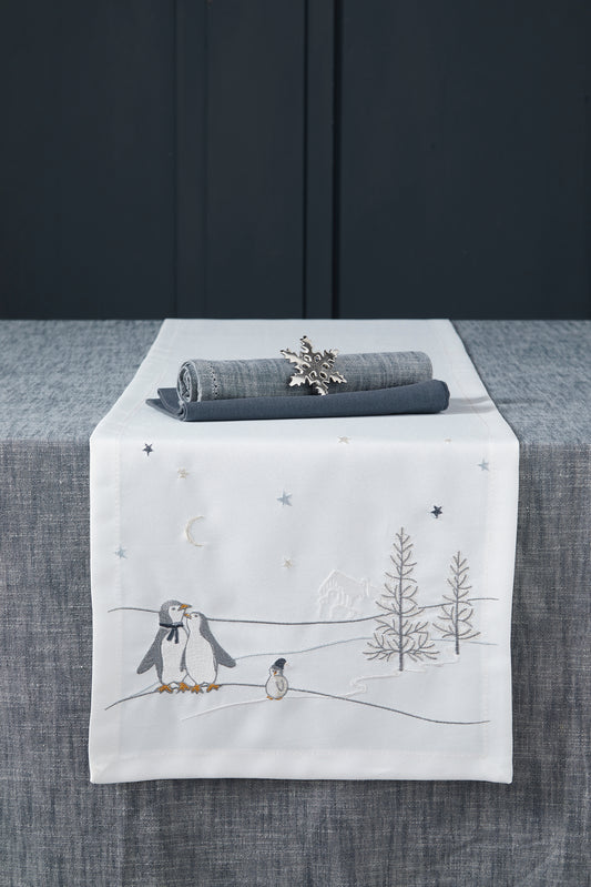 Walton & Co Penguins Christmas Table Runner