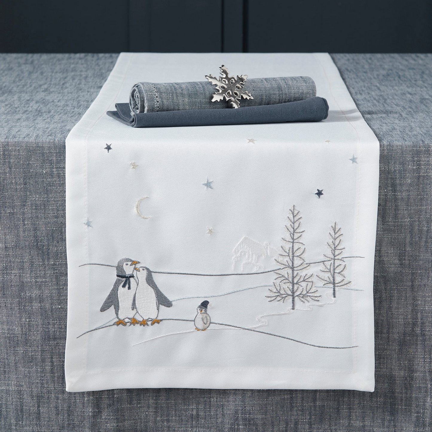 Walton & Co Penguins Christmas Table Runner