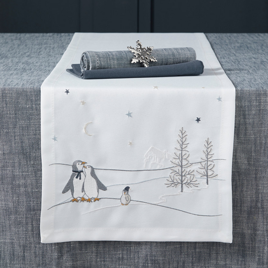 Walton & Co Penguins Christmas Table Runner
