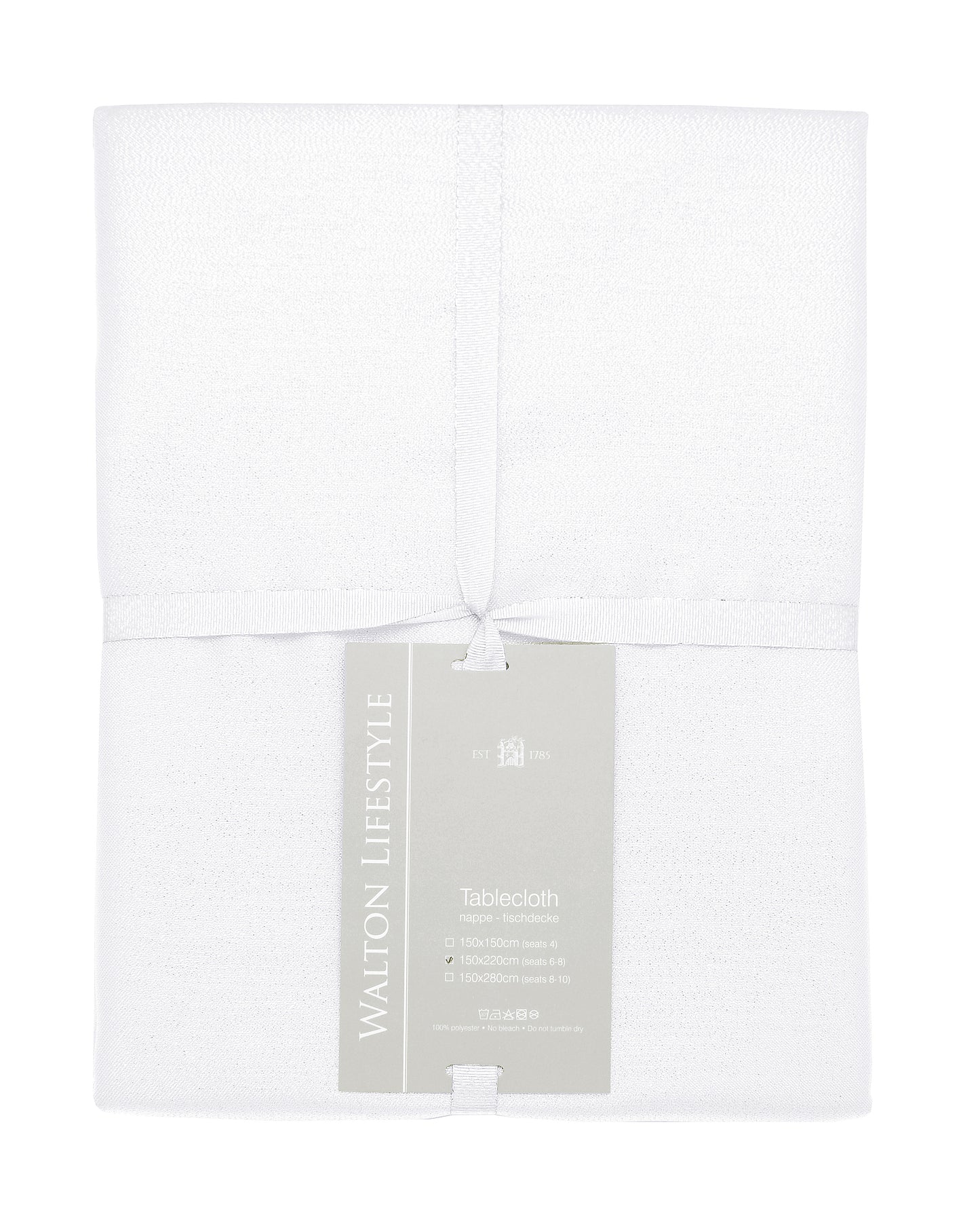Walton and Co Silver Tablecloth 150cm x 220cm