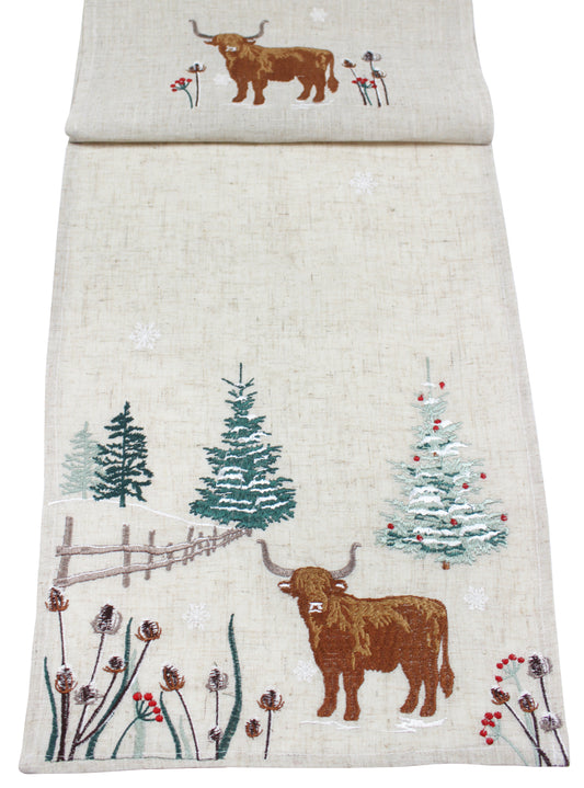 Peggy Wilkins Highland Christmas Table Runner