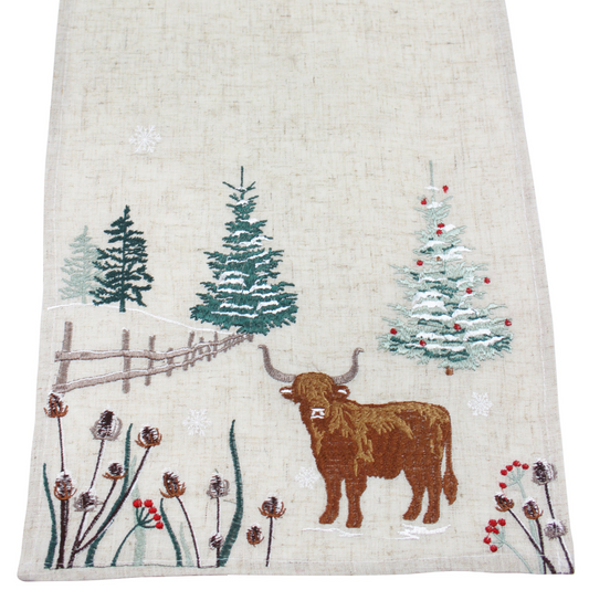 Peggy Wilkins Highland Christmas Table Runner
