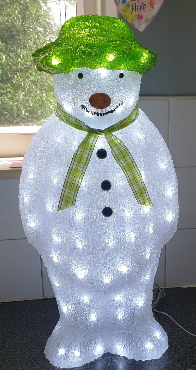 The Snowman Acrylic LED Decoration 55cms Outdoor Indoor