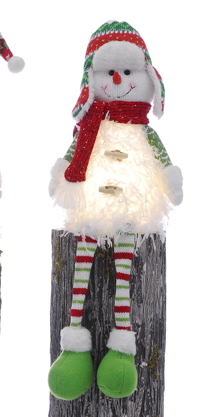 50cm Snowman with Dangly Legs Ornament Battery Operated