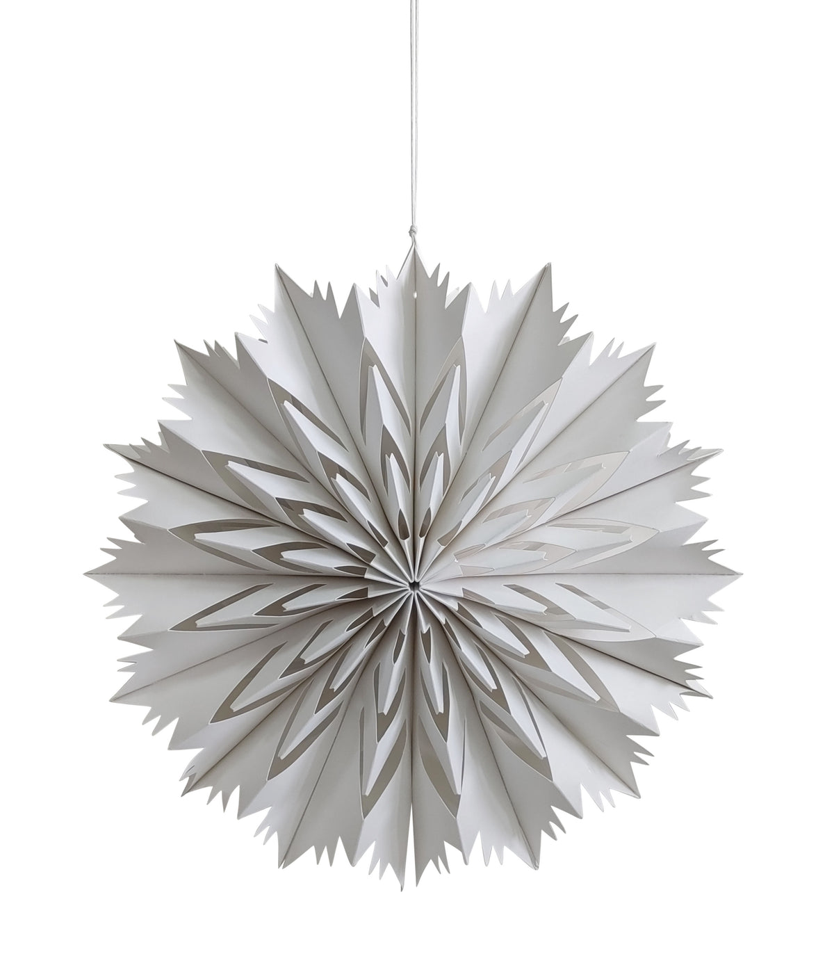 30cm White Foldable Paper Snowflake Christmas Decoration 16 point