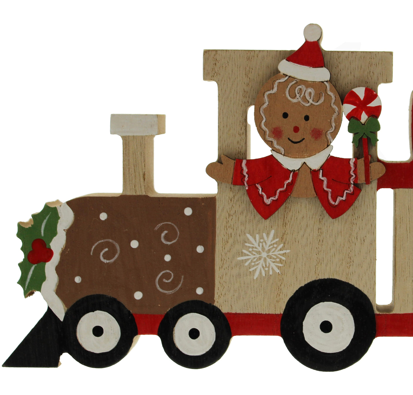 Christmas Countdown Train - Gingerbread & Christmas Pudding Theme - Wood