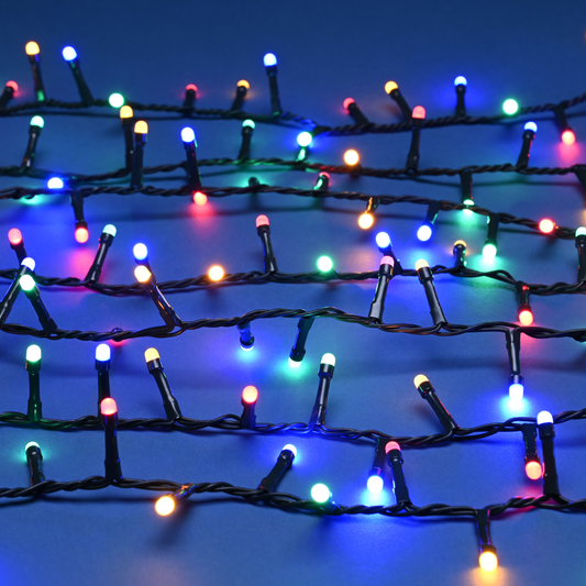 350 Glow Worm Lights Multicoloured Multifunction with Timer