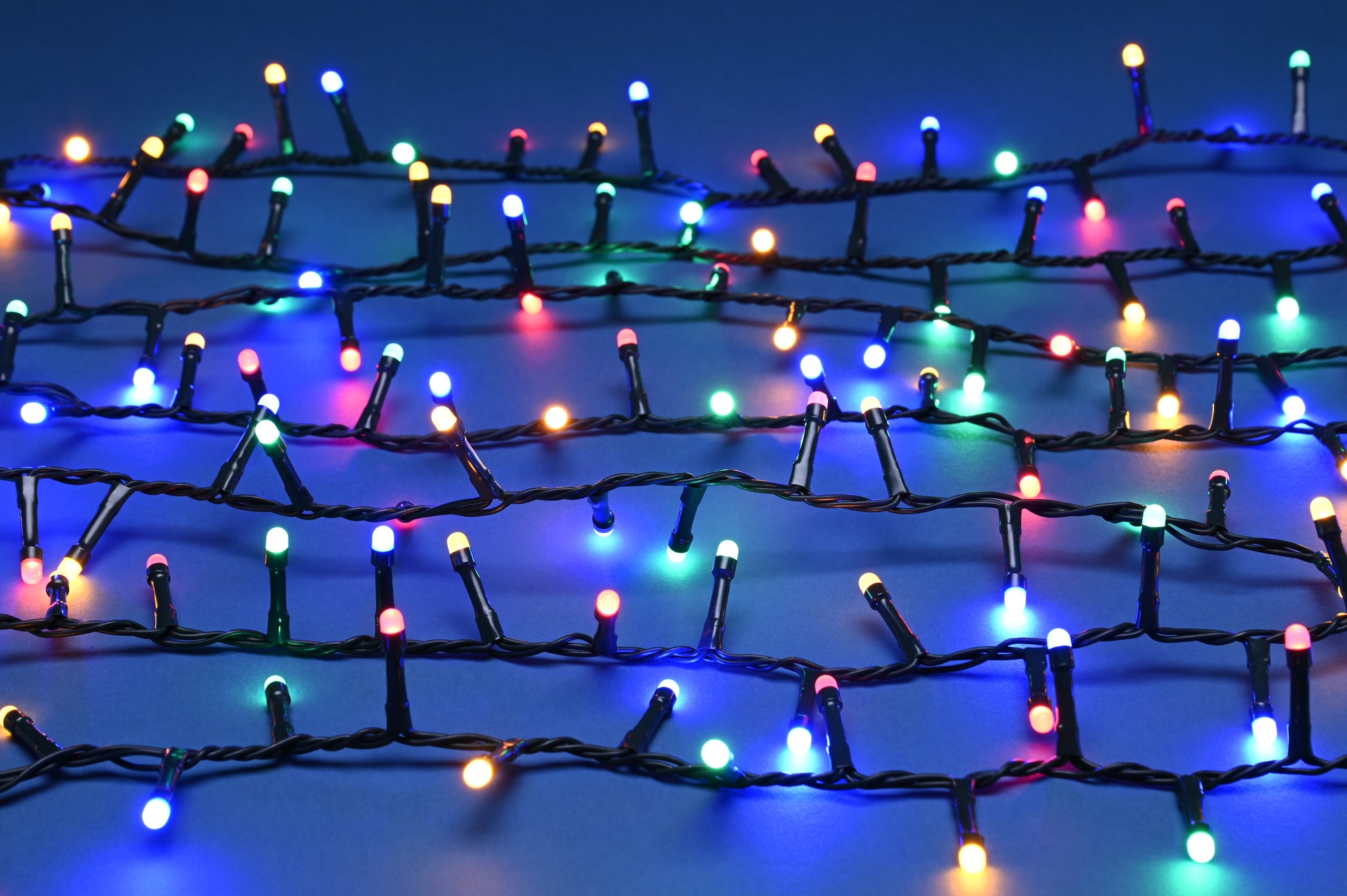 500 Festive Glow Worm Lights Multicoloured