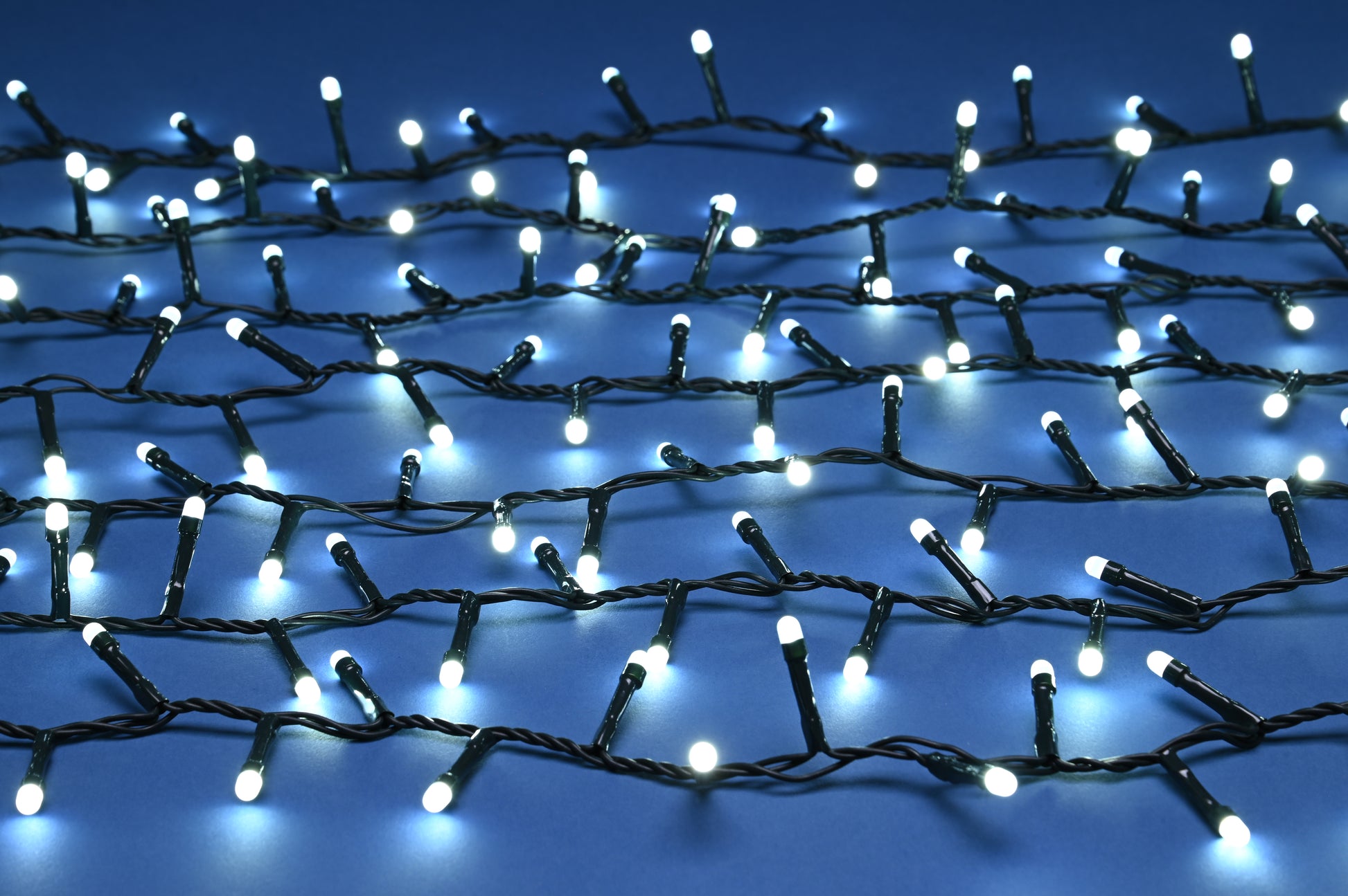 750 Festive White Glow Worm Lights