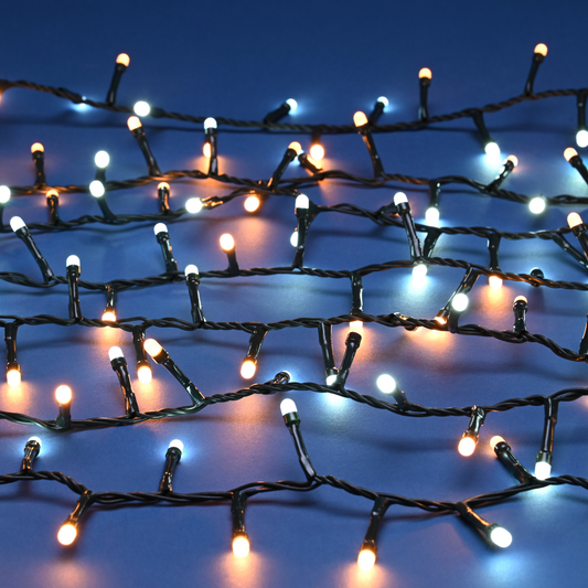 750 Glow Worm Lights Cool White and Warm White Multifunction with Timer