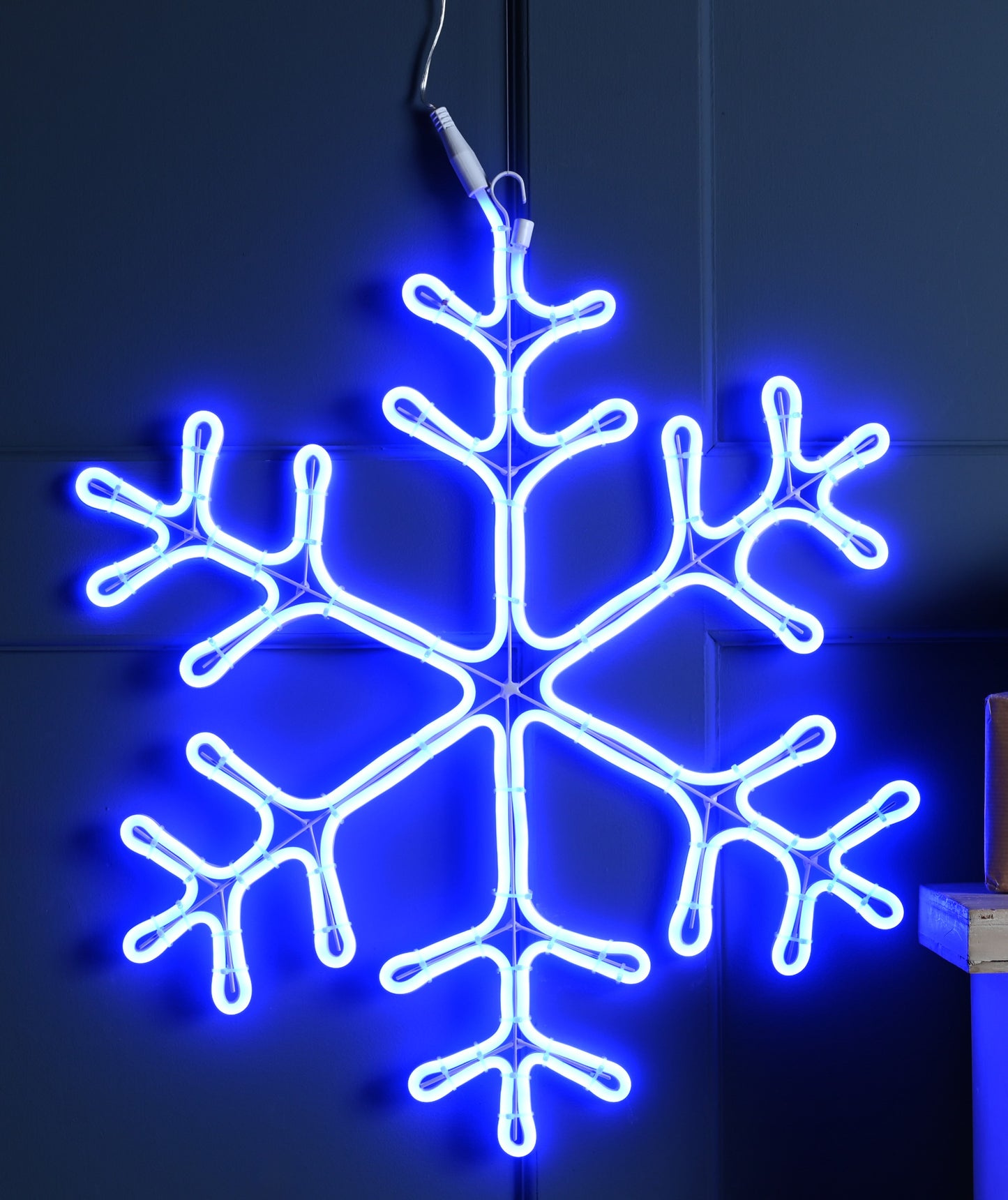 59cm Neon Flex Snowflake - Colour Changing - Outdoor Indoor - Blue & White