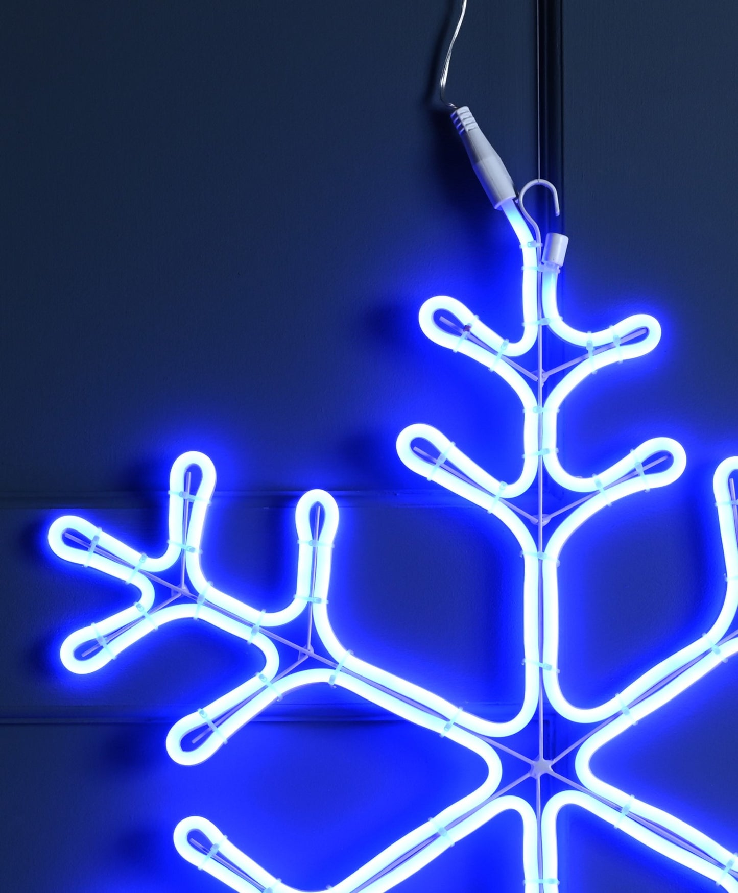 59cm Neon Flex Snowflake - Colour Changing - Outdoor Indoor - Blue & White