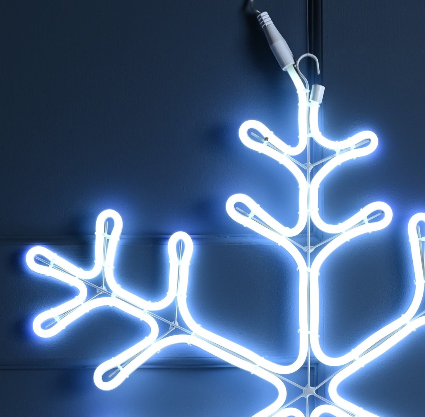 59cm Neon Flex Snowflake - Colour Changing - Outdoor Indoor - Blue & White