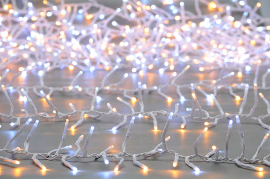 750 Cluster Lights Cool White and Warm White Mix Multifunction Timer