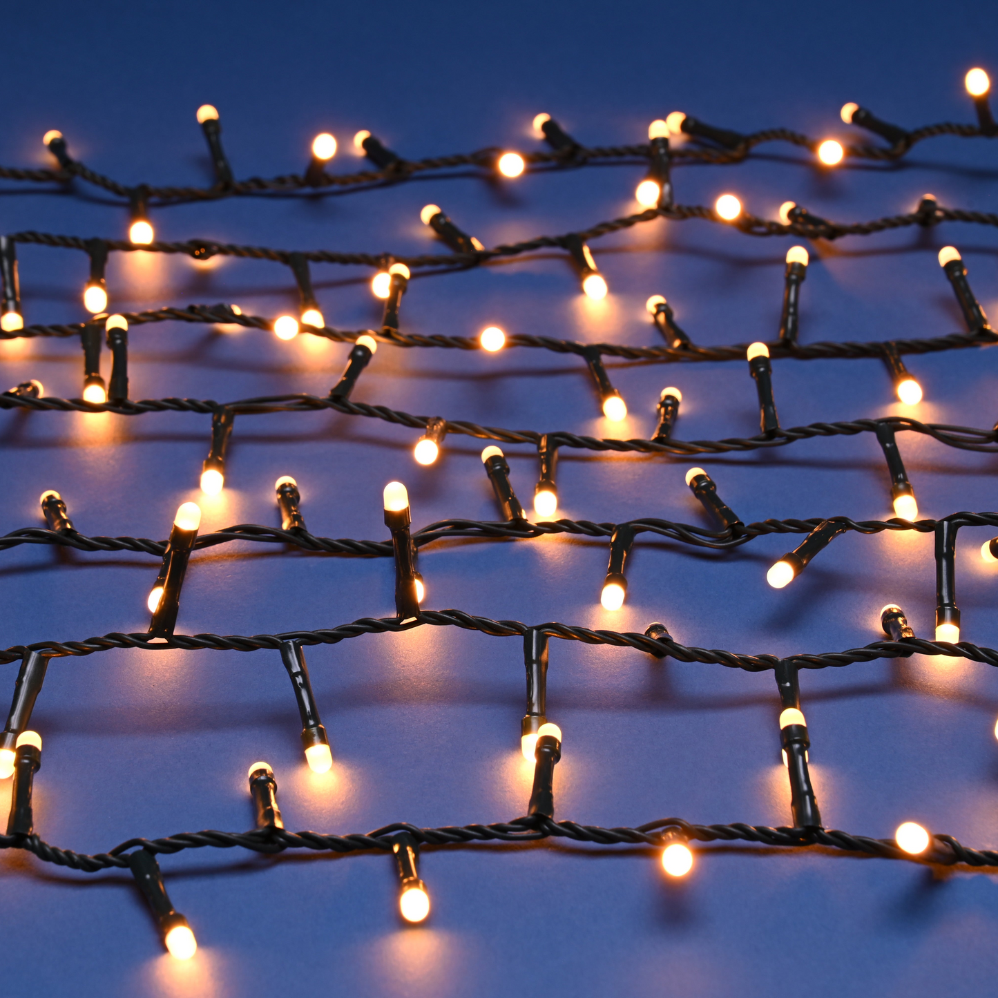 200 Glow Worm Lights Warm White Christmas Lights Battery Operated with Timer